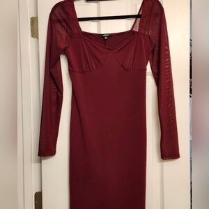 Mini Dress with Mesh sleeves